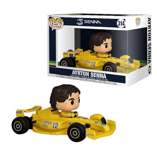 Funko Pop! Rides #314 Formula 1 Coche de carreras, amarillo de loto con figura de conductor, colección Super Deluxe