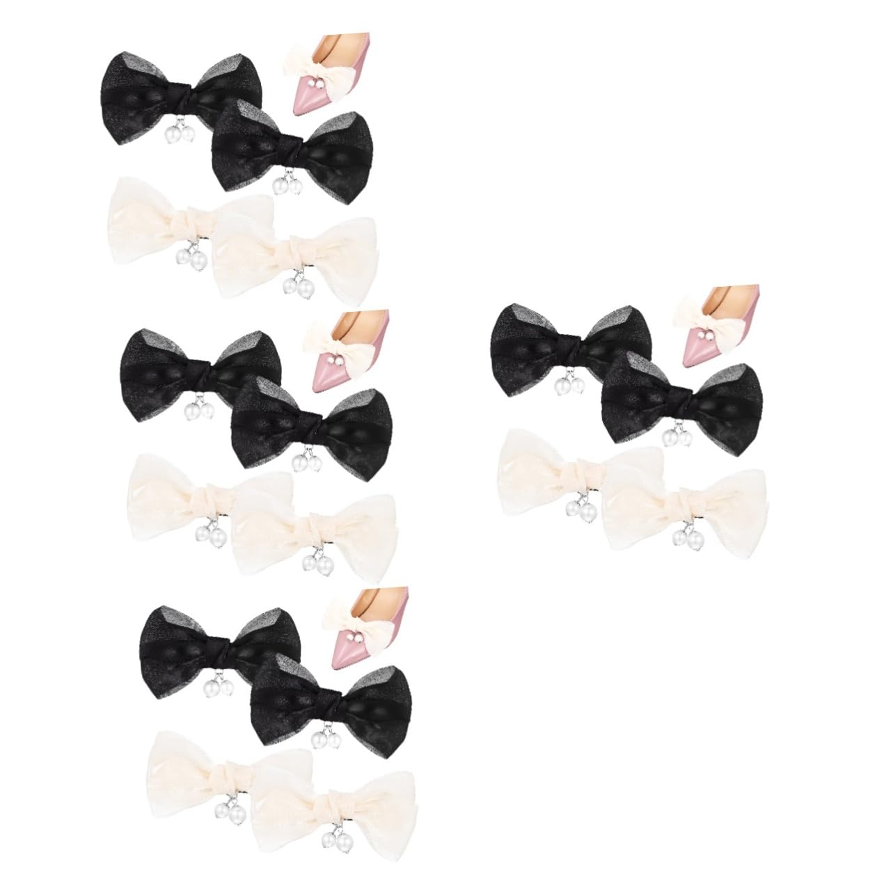 SHERCHPRY 8paia Fibbia Per Scarpe Con Fiocco Decorazioni Staccabili Per Sposa e Cerimonie Accessori Per Scarpe
