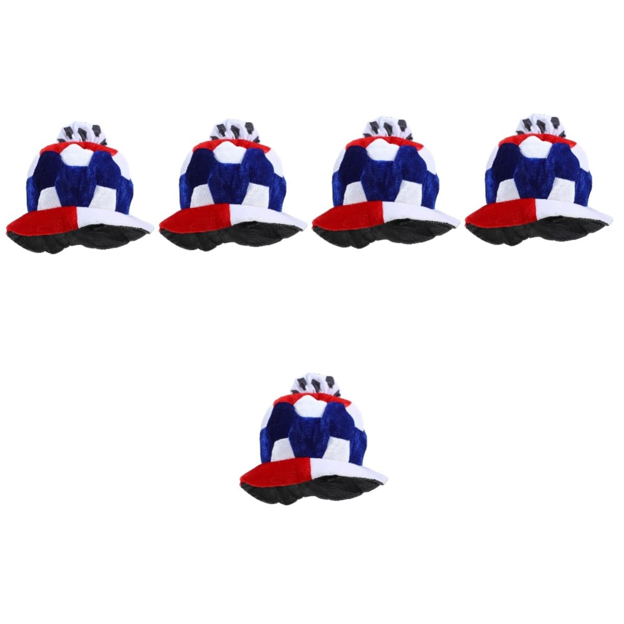ibasenice 5 Pezzi Cappelli A Tema Calcio Da Gioco Di Calcio Da Cheerleader Leggeri E Traspiranti Accessori Per Sportivi Abbigliamento Casual