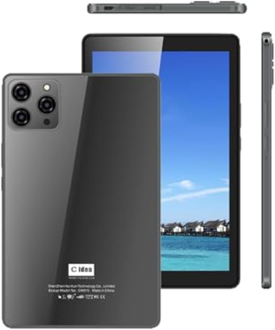 C idea9-inch Smart Tablet PC Android Tab IPS Display Single SIM 5G LTE Wifi Zoom and Tiktok Supported CM915 with Protective Case and Wireless Airpod (Black)