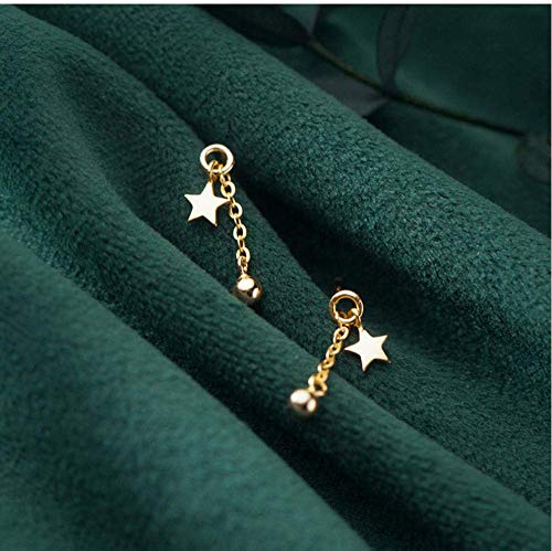 Boucles d'oreilles pentagramme étoile anti-allergie avec perles légères