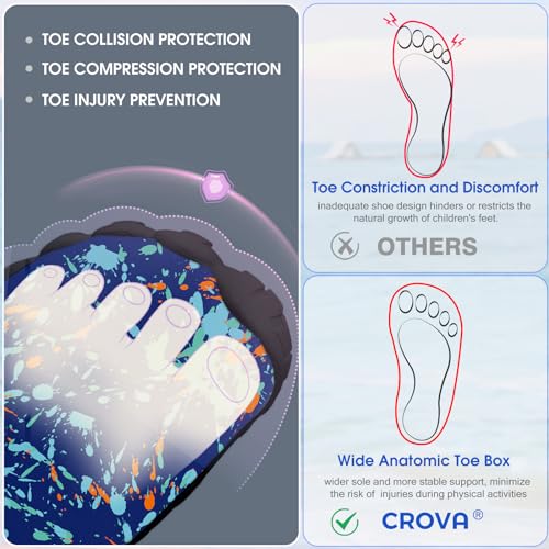 Image of Built-in Heel Grips Water Shoes for Kids Girls Boys Hiking Wide Barefoot Swim Beach Pool Big Kid