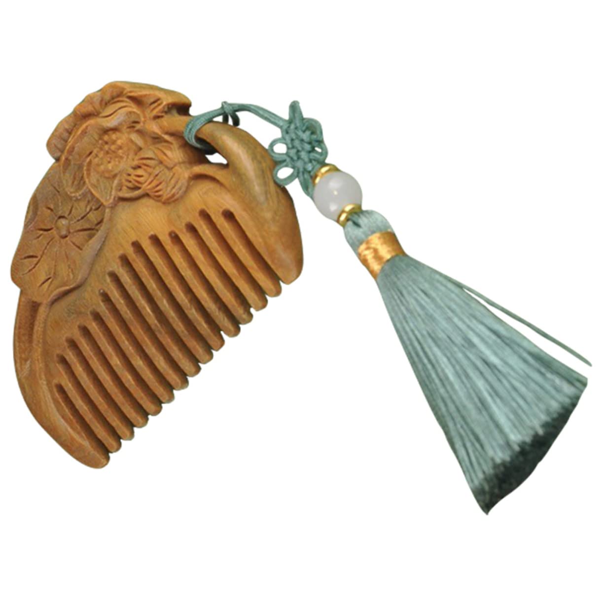LALAFINA 5piezas Cepillo De Madera Con Borlas Elegantes Para Desenredar Cabello Peine Portátil y Antiestático Para Mujeres Hombres