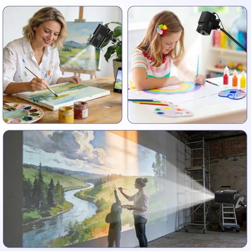 Image of Art Projector for Tracing and Drawing with App, Native 1280P HD Painting Projector for Artists, 8 Pro Tracing Tools for Canvas, Wall Murals, Cake Decorating, Wood Burning & Sketching
