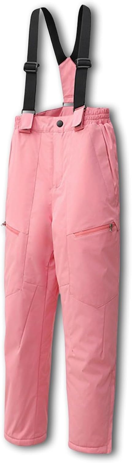 Winter Snow Bib Pants for Boys Girls Insulated Windproof Warm Ski Overalls Kids Outdoor Waterproof Coveralls