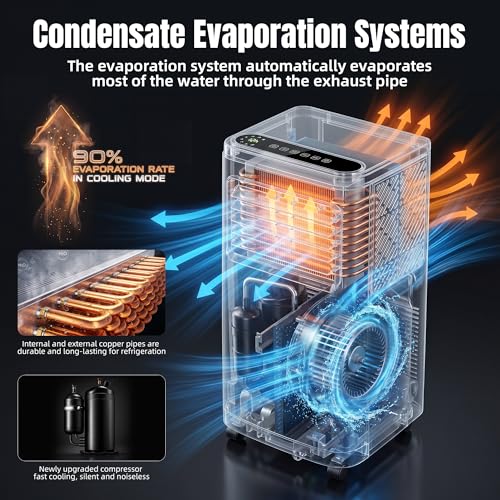 Image of AKIRES 10000 BTU Portable Air Conditioners,3-IN-1 Portable AC Unit With Fan & Dehumidifier,Remote Control,24H Timer,Sleep Modes,Cools Room Up To 450 sq.ft,Suitable for Bedroom,Room, Office,Apartment