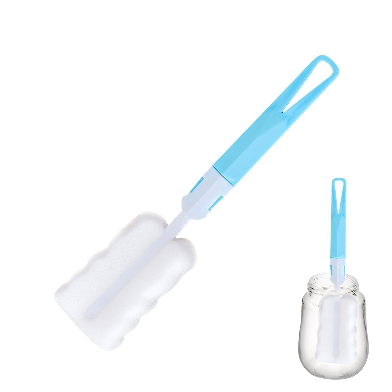 Muiltvoe Soft Sponge Foam Bottle Brushes, Dishwashing Foam Cleaning Brushes, Long Handle Adjustable Cup For Vacuum Bottle Mugs And Feeding Bottles