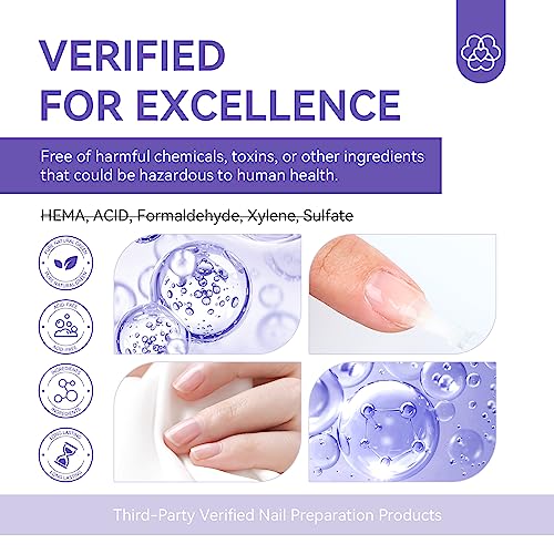 Saviland Nail Dehydrator and Primer- Acid Free Natural Nail Dehydrator and Nail Primer & Protein Bonding Acrylic Nail Kit Gel Nail Polish Superior Bonding Acrylic Nail Supplies Profession Salons - Image 7