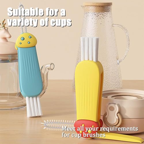 Escova de limpeza de tampa de copo, escova de limpeza 3 em 1, escova de tampa de copo, adequada para