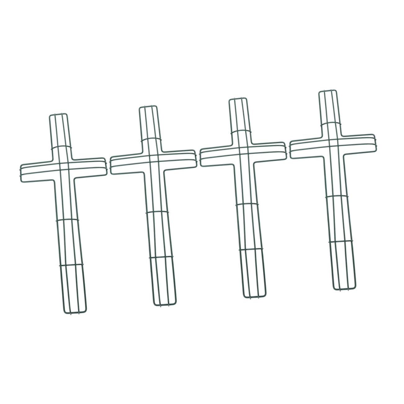 PRETYZOOM 4pcs Cross Metal Wreath Frame for Flower Arranging Wall Mounted Decoration for Christmas and Halloween Festivities Smooth and Easy to Clean Metal Wire Design