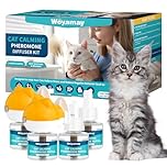 Woyamay Cat Calming Plug-in for Cats, 6-in-1 Cat Pheromone Diffuser for Cat Anxiety Relief, Cat Calming Diffuser with 2 Diffuser + 4 Refill 48ml, Anti Stress for Cats Lasts Up To 120 Days