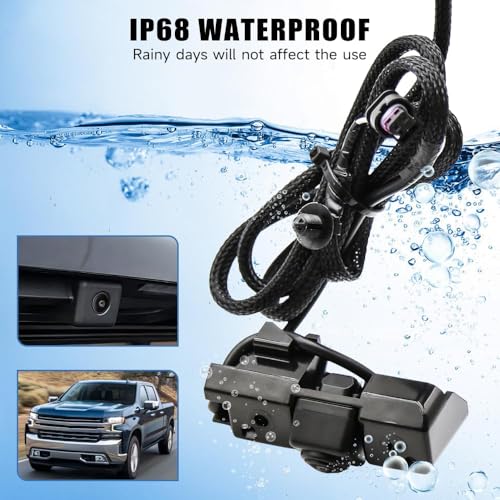 Image of Rear View Backup Camera Parking Assist Camera Compatible with Chevy 2016 2017 2018 2019 Silverado GMC Sierra 1500 2500 3500 Replace OE Number 84062896