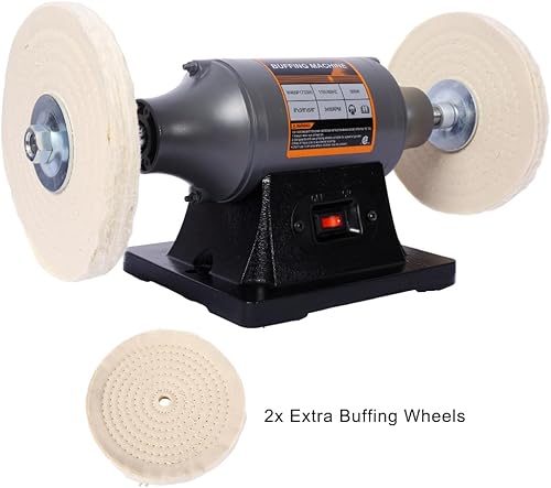 Miniatura 2 de Pulidora eléctrica de 8 pulgadas, incluye 4 ruedas de pulido Thic de 80 capas, máquina de pulido ideal para pulir metal, joyas, cuchillos, jade y