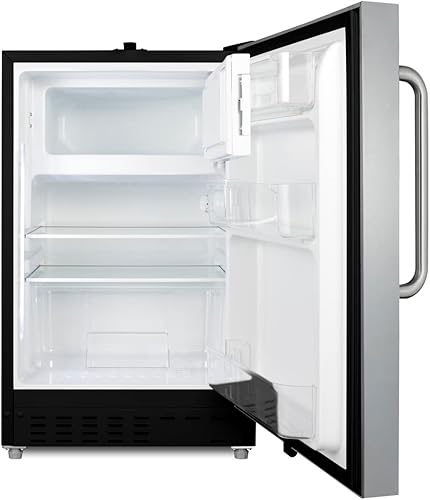 Miniatura 5 de Summit Appliance ALRF49BCSS Refrigerador-congelador integrado de 20 pulgadas de ancho, compatible con ADA, estantes ajustables, capacidad de 2.68