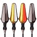 Kinstecks ​​4PCS Indicatori per moto Indicatori di direzione a scorrimento Indicatori di direzione per moto Luci di marcia diurna Luci di stop 12V per moto Moto Scooter Quad Cruiser Off Road