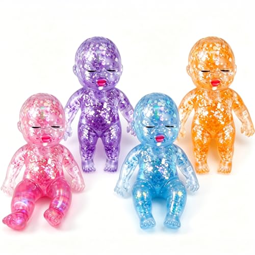 4PCs Squish Glittery Portable Desk Decor & Anxiety Relief Gift