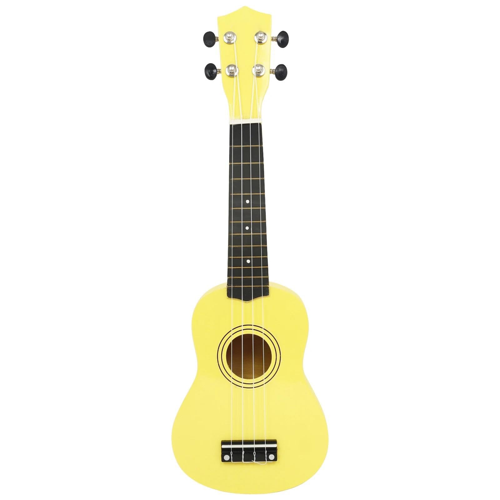 Profesjonalne Ukulele 21 calowy Przenośny Instrument Ukulele Sopranowego Dla Początkujących(Yellow)