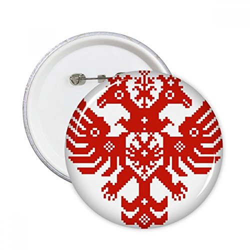 Pins badge Russie aigle double tête mosaïque rouge décoration vêtement S