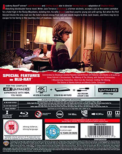 Blu-ray de El Resplandor Edición Extendida con dos discos en versión original importada de Reino Unido 3