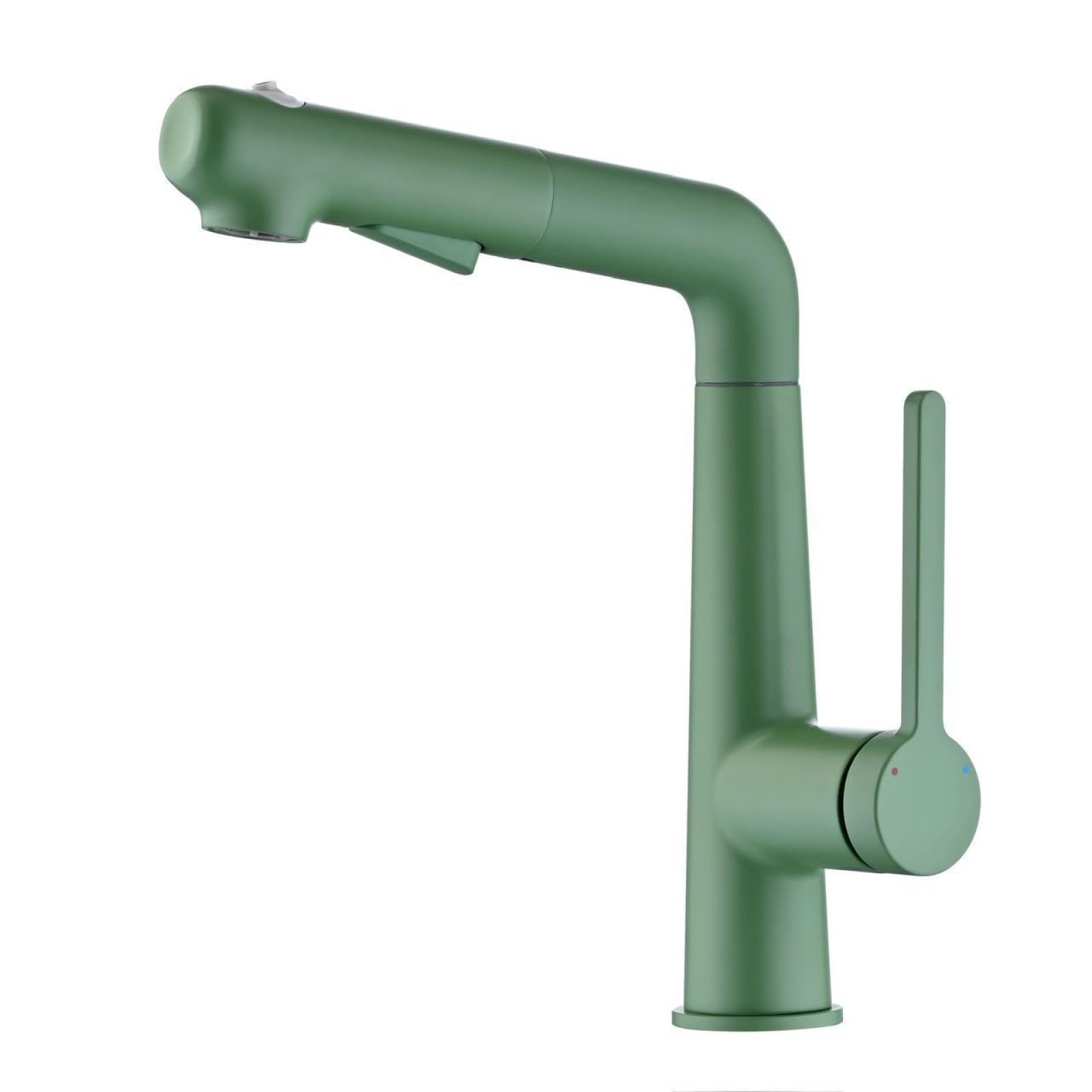 Fanjubei Green Zinc Alloy Hot And Cold Pull-Out Basin Faucet,