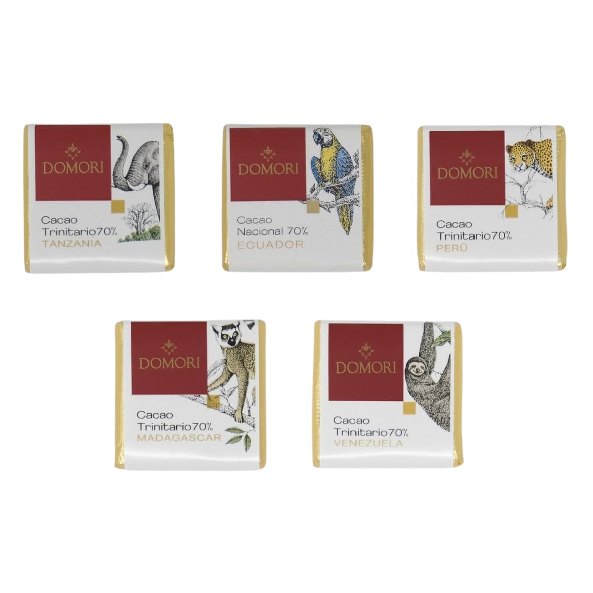Chocolates Domori Napolitains Single Origins Surtidos 500 g