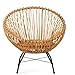Produktbild animal-design Rattanstuhl SANTIKA Korb-Stuhl oval Retro Vintage Sessel Lounge Esszimmer Küche Bistro Balkon Terrasse