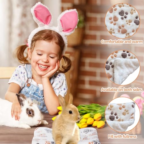 CVASNF 3 Stück Kaninchen Bett, Warme Flauschige Kleintier Plüschbett Meerschweinchen Bett Kleine Tiere Zubehoer für Kaninchen Chinchilla Eichhörnchen Meerschweinchen