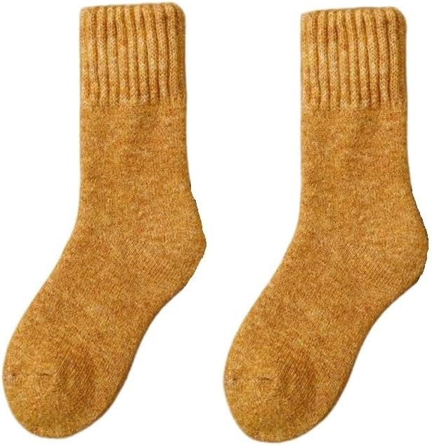 [XSDIAQG] 冬の女性の厚く暖かい無地ウール原宿レトロ防寒カジュアルカシミヤソックス 5足組