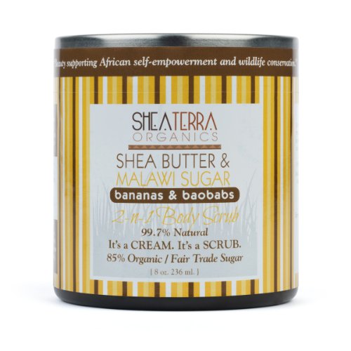 Shea Butter & Malawi Sugar 2-n-1 Body Scrub (8 oz.) Bananas & Baobabs