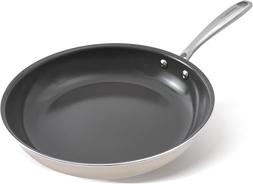 Sartenes antiadherentes de cerámica Skillet, sartén grande antiadherente de 11 pulgadas para cocina, sin PFOA PTFE PFAs