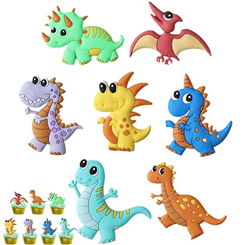 Toppers De Dinosaurios Para Tartas - 13 Piezas, Decoración 3D No Comestible Para Cumpleaños Infantiles