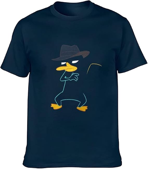 Amazon Pikanchi アニメ フィニアスとファーブ カモノハシペリー Tシャツコットン クルーネック メンズ 半袖 綿100 面白ｔシャツ インナーシャツ 肌着 スポーツ シャツ 下着 軽い 柔らかい 快適 カジュアル おしゃれ メンズ 服 春 夏 Tシャツ カットソー 通販