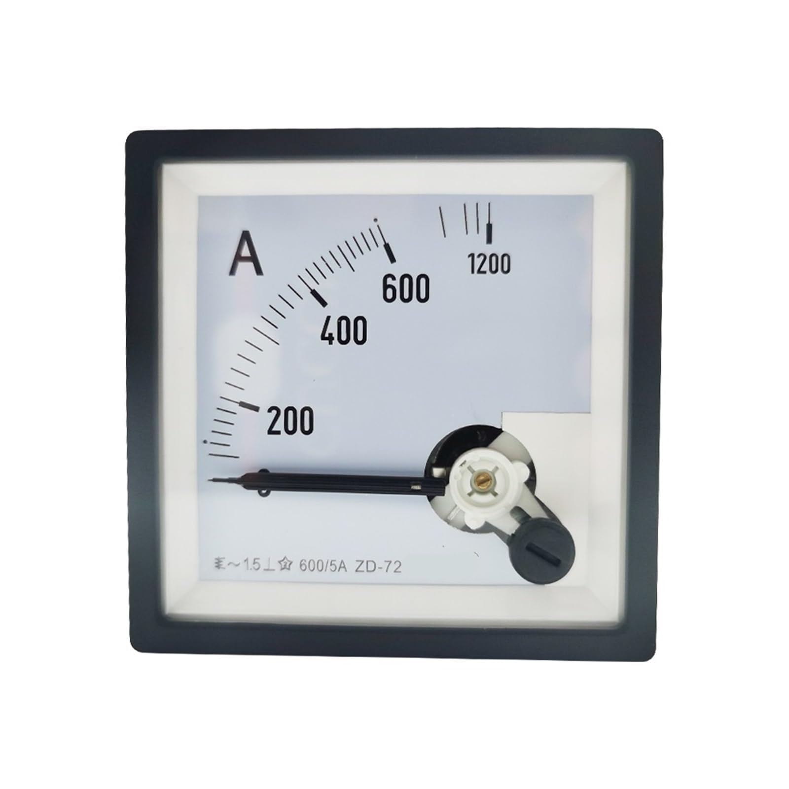 Ampèremètre analogique AC ZD-72-A compact 72x72 mm à plage de mesure multiple - 6