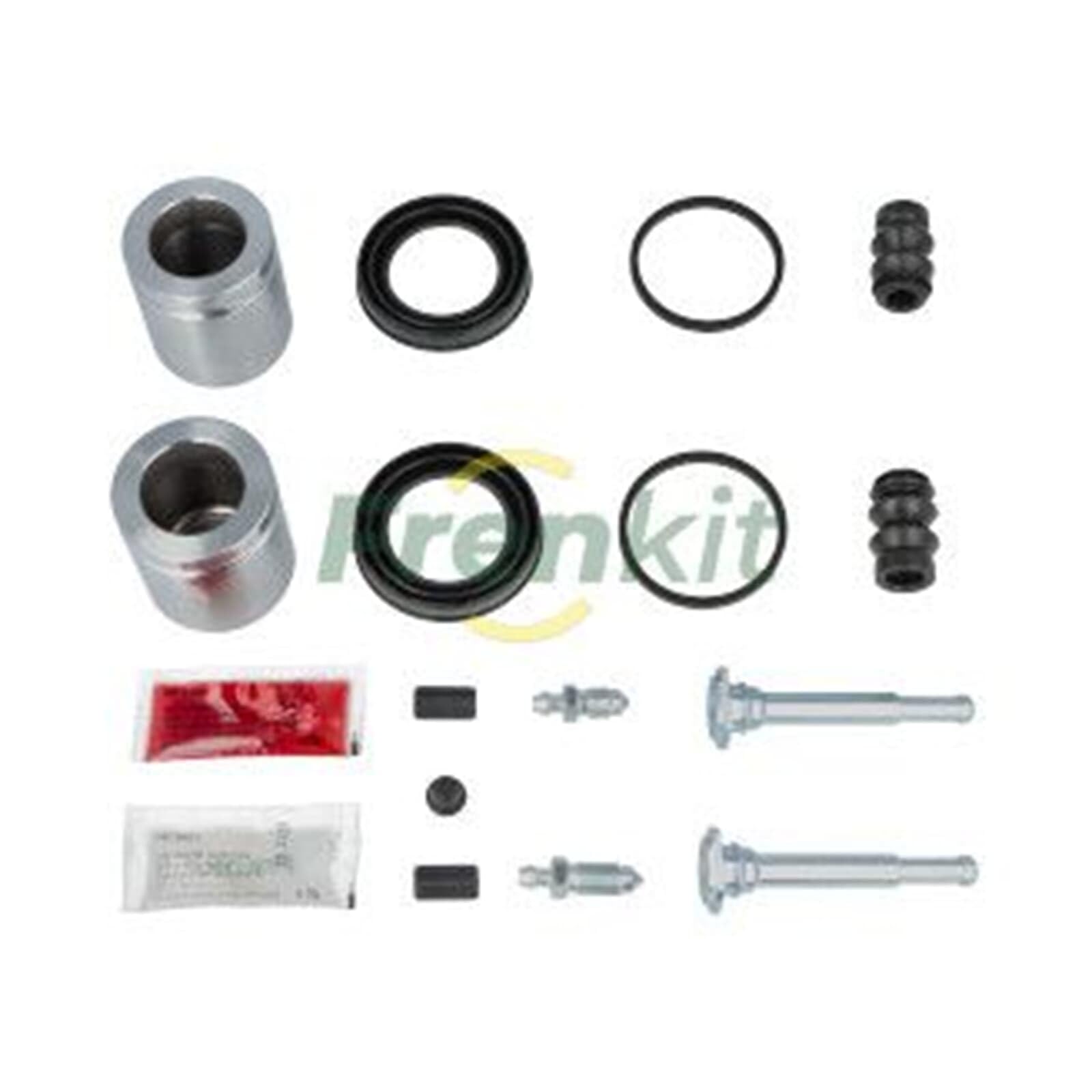 FRENKIT 748289 Juego de reparación pinza de freno Eje delantero Compatible con JEEP GRAND CHEROKEE II WJ, WG GRAND CHEROKEE III WH, WK Commander XK, XH