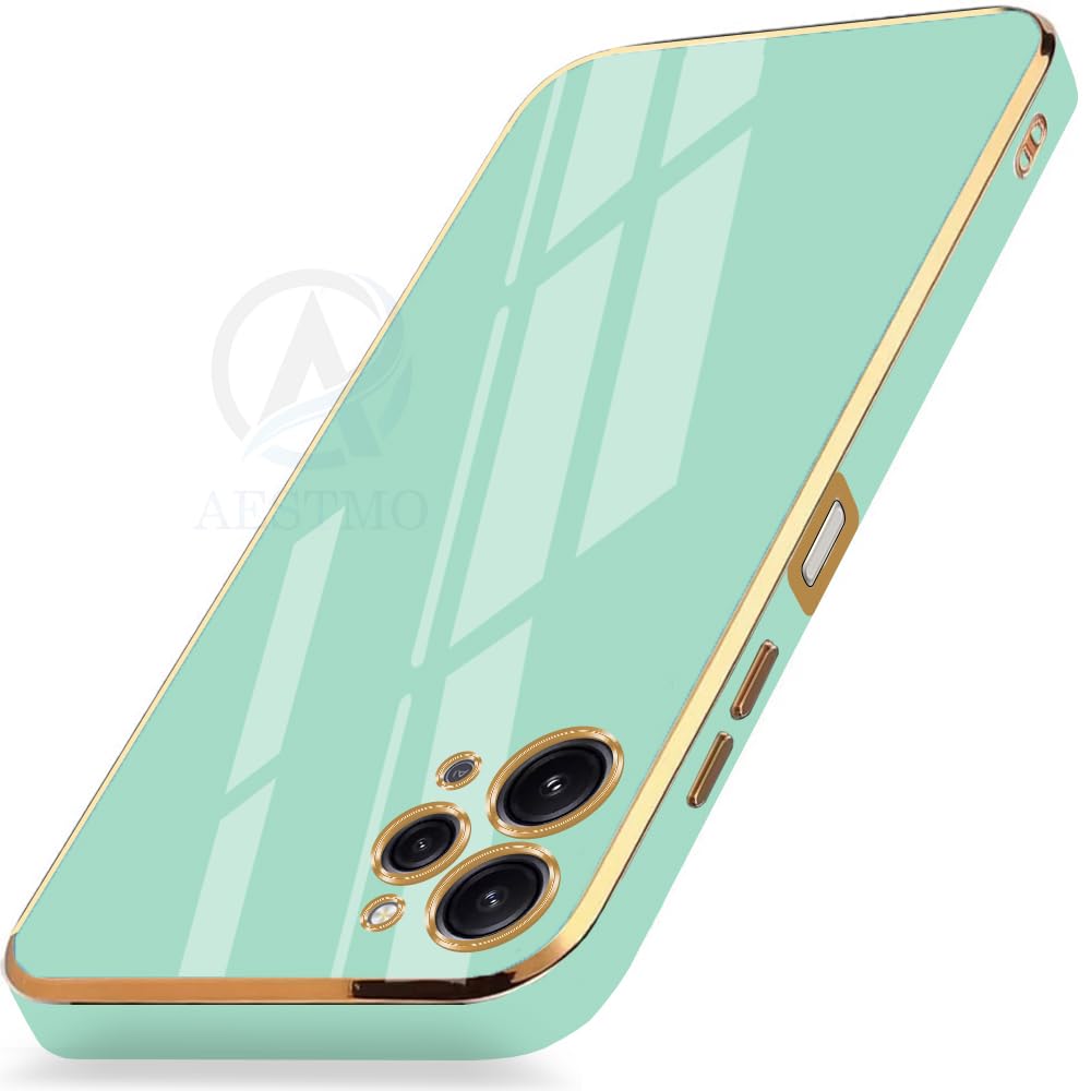 AESTMO Back Case Cover for Redmi 12 5G / 4G / Poco M6 Pro 5G Back Cover | Gold Electroplating Chrome | Raised Edges | Super Soft-Touch | Bumper Back Case for Redmi 12 5G / 4G / Poco M6 Pro 5G (Black) (B0CHF5MQKR) Amazon Price History, Amazon Price Tracker