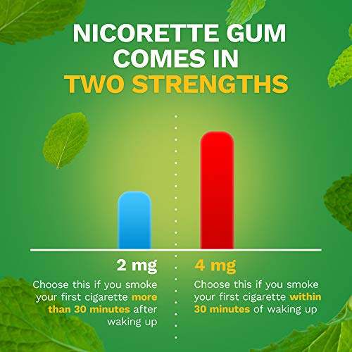 Nicorette Nicotine Gum Spearmint Flavor Coated 4 mg Stop Smoking Aid, 160 Count (Pack of 2)