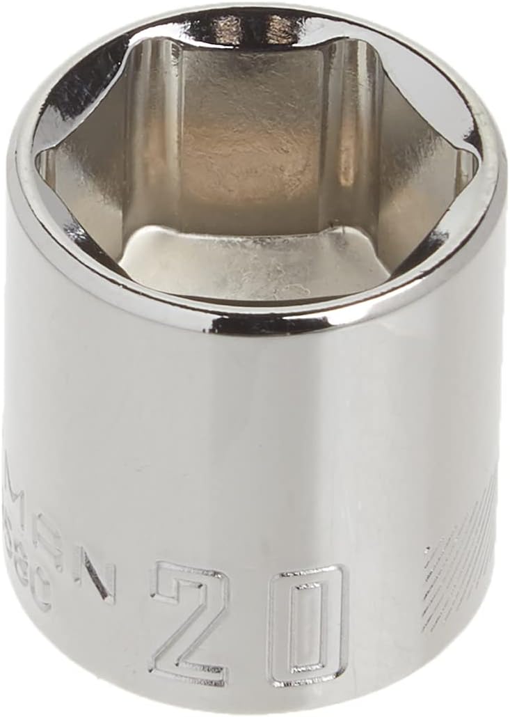 CRAFTSMAN Shallow Socket, Metric, 3/8-Inch Drive, 20mm, 6-Point (CMMT43580) : Tools & Home Improvement