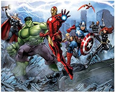 Amazon 3848 Marvel Avengers マーベル アベンジャーズ 壁紙 クロス 糊なし ウォールペーパー 244cm X 305cm 並行輸入品 壁紙