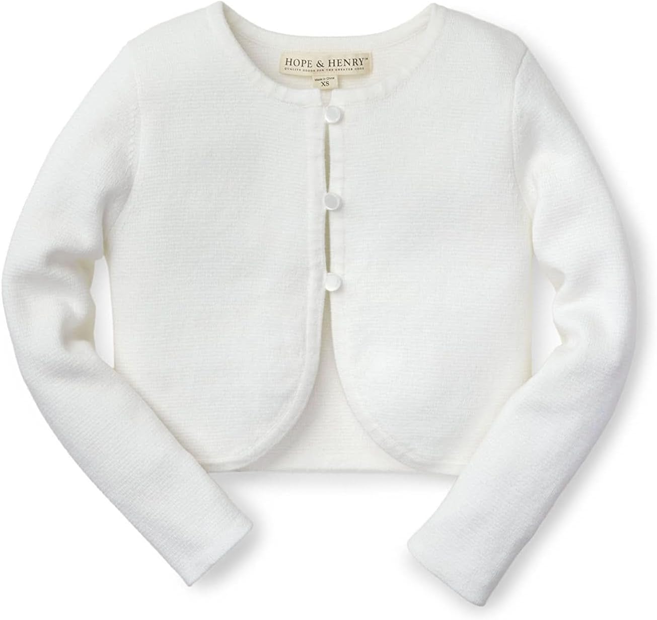 Hope & Henry Girls’ Long Sleeve Dressy Cropped Cardigan Sweater Hope & Henry Girls’ Long Sleeve Dressy Cropped Cardigan Sweater