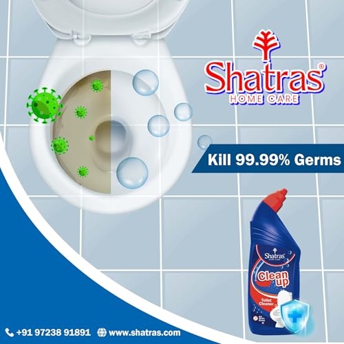 Image of Shatras Toilet Cleaner Extra Thick Formula | Removes Tough Stains, Rust & Hard Water Deposits | Helps Kill 99.9% of Germs for a Hygienic Toilet | Pack of 3