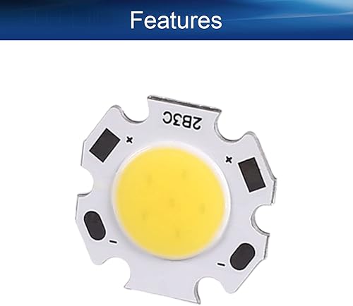 Miniatura 3 de Bettomshin 1 unids LED chip módulo 3 W aluminio naturalmente blanco 4200 K alta potencia 300ma para lámpara de reflector 0.787x0.433 in