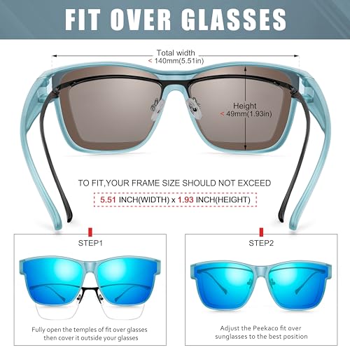 Image of Polarized Sunglasses Fit Over Glasses for Women Men