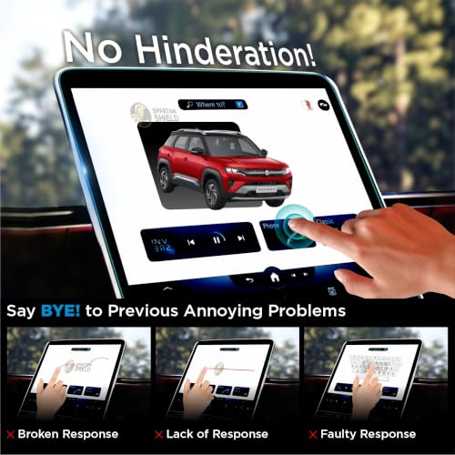 Image of Spartan Shield [2 Pack] Screen Protector for MARUTI SUZUKI BREZZA 2026 Facelift || 7-inch Infotainment System Touchscreen Display Guard || Anti Scratch | HD Clarity | Water Resistant || MarutiSuzuki Breeza VXI & ZXI Model Digital Touch Screen Accessory 2026+ [Not Tempered Glass]
