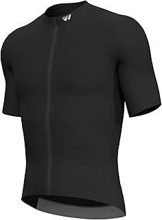 Maillot de ciclismo de manga corta para hombre con cremallera completa con 3 bolsillos