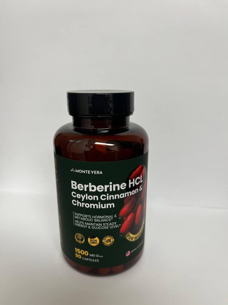 Berberine HCL 1500mg with Ceylon Cinnamon & Chromium 90 Capsules — Amazon image 8