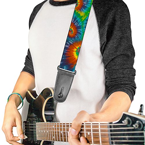 Image of Buckle-Down GS-W32090 Tie Dye Swirl Multi Color Guitar Strap