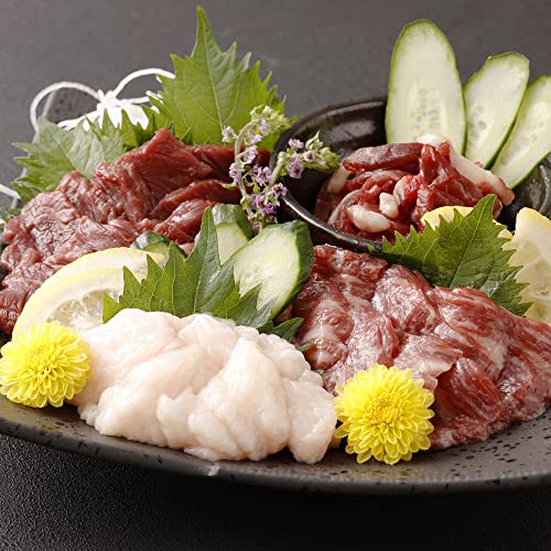 くまもと食彩の力 国産 馬刺し 4種盛り 約3人前 計約250g ( 上霜降り 50g 赤身 約100g コーネ 50g ユッケ 50g ) セット