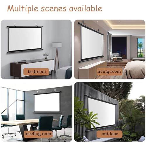 Pantalla de proyector manual 72" 4:3 YUQIWKK miniatura 6