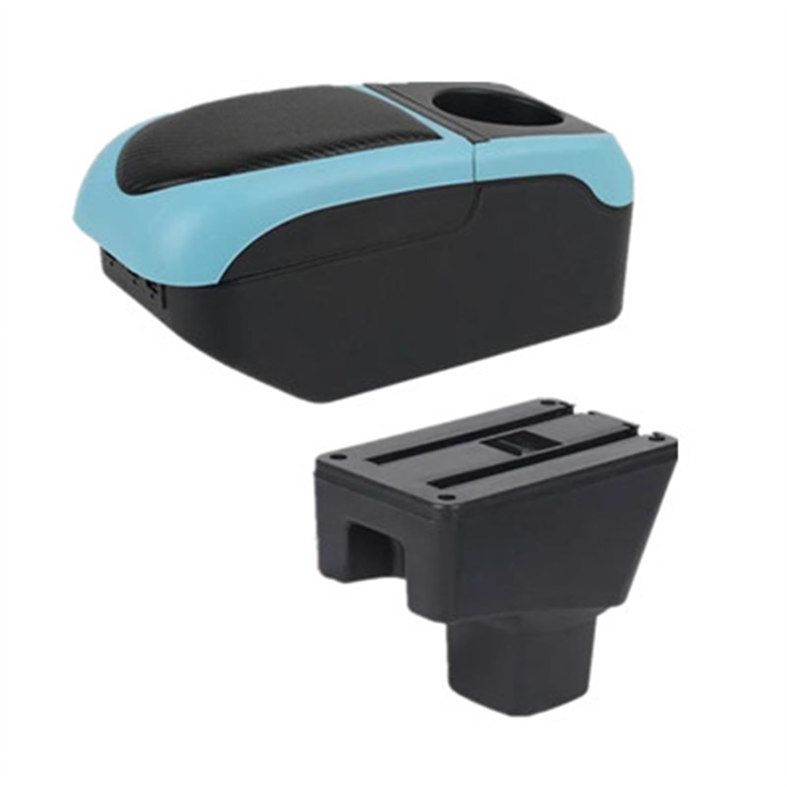 Scatola Bracciolo Con Supporto Multifunzionale Cuscino In PU Accessori Per La Modifica Degli Interni Dell'auto Per SX4 Consolle centrale(S1 black-blue)