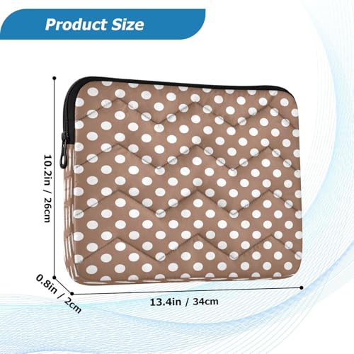Funda para portátil diseño lunar retro blanco y marrón miniatura 3